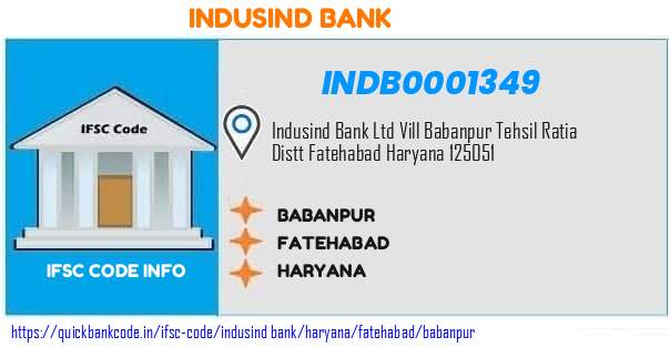 Indusind Bank Babanpur INDB0001349 IFSC Code