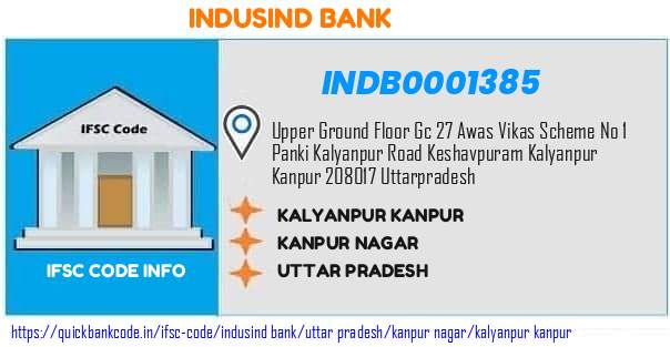 Indusind Bank Kalyanpur Kanpur INDB0001385 IFSC Code