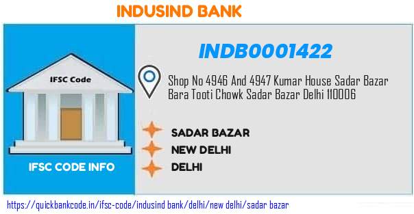 Indusind Bank Sadar Bazar INDB0001422 IFSC Code