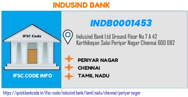 Indusind Bank Periyar Nagar INDB0001453 IFSC Code