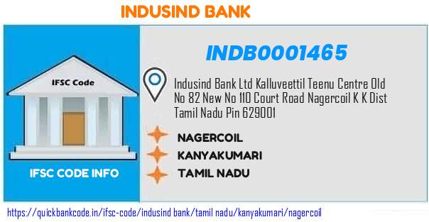 Indusind Bank Nagercoil INDB0001465 IFSC Code