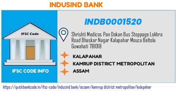 Indusind Bank Kalapahar INDB0001520 IFSC Code