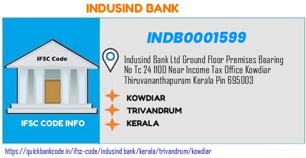 Indusind Bank Kowdiar INDB0001599 IFSC Code