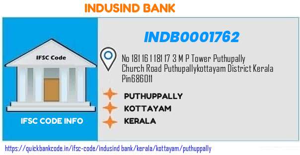 Indusind Bank Puthuppally INDB0001762 IFSC Code