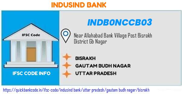 Indusind Bank Bisrakh INDB0NCCB03 IFSC Code
