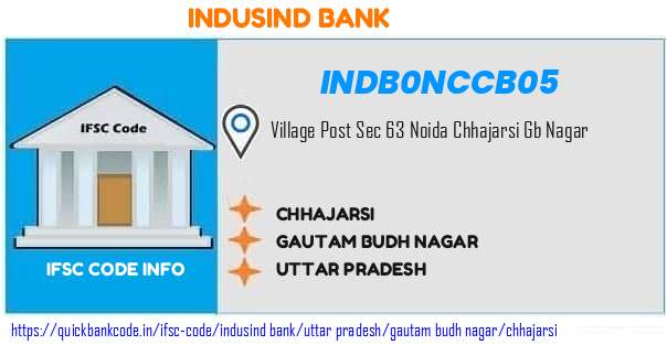 Indusind Bank Chhajarsi INDB0NCCB05 IFSC Code