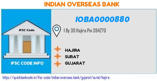 IOBA0000880 Indian Overseas Bank. HAJIRA