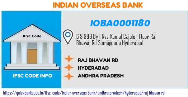 Indian Overseas Bank Raj Bhavan Rd IOBA0001180 IFSC Code