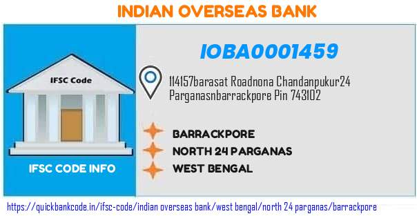 Indian Overseas Bank Barrackpore IOBA0001459 IFSC Code