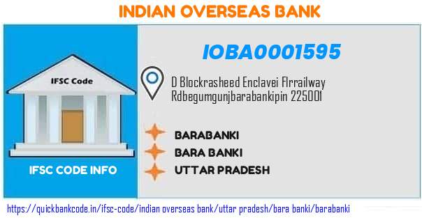 Indian Overseas Bank Barabanki IOBA0001595 IFSC Code