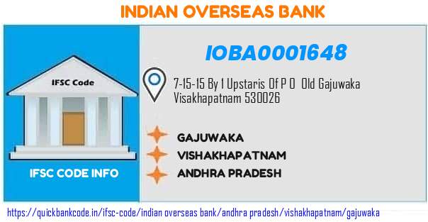Indian Overseas Bank Gajuwaka IOBA0001648 IFSC Code