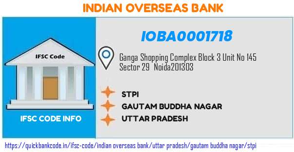 Indian Overseas Bank Stpi IOBA0001718 IFSC Code