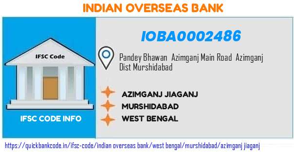 Indian Overseas Bank Azimganj Jiaganj IOBA0002486 IFSC Code