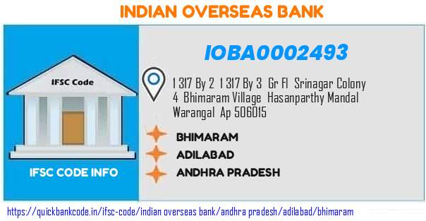 Indian Overseas Bank Bhimaram IOBA0002493 IFSC Code