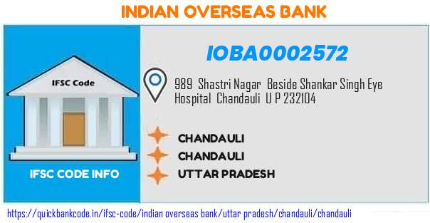 Indian Overseas Bank Chandauli IOBA0002572 IFSC Code