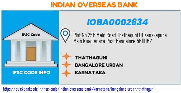 Indian Overseas Bank Thathaguni IOBA0002634 IFSC Code