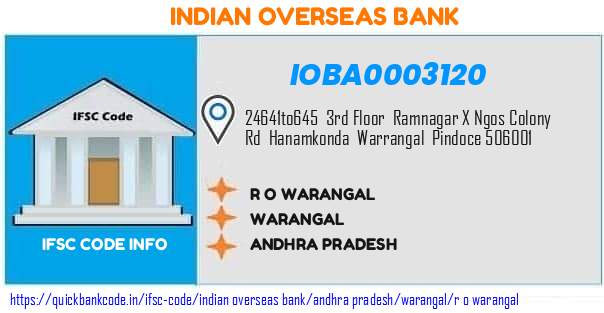 Indian Overseas Bank R O Warangal IOBA0003120 IFSC Code