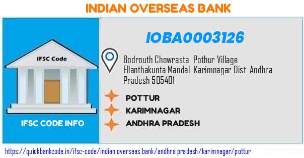 Indian Overseas Bank Pottur IOBA0003126 IFSC Code