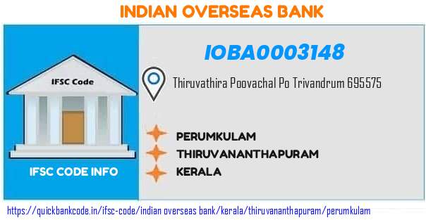 Indian Overseas Bank Perumkulam IOBA0003148 IFSC Code