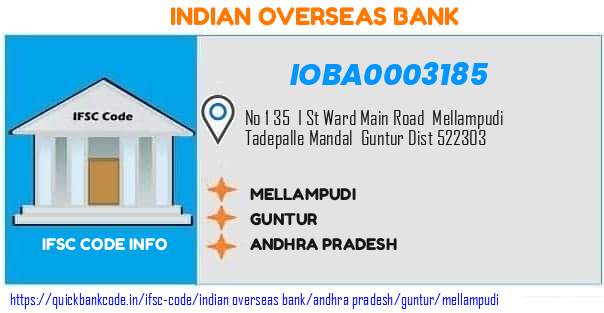 Indian Overseas Bank Mellampudi IOBA0003185 IFSC Code