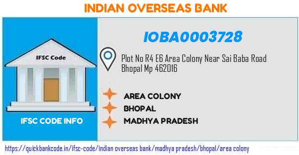 Indian Overseas Bank Area Colony IOBA0003728 IFSC Code