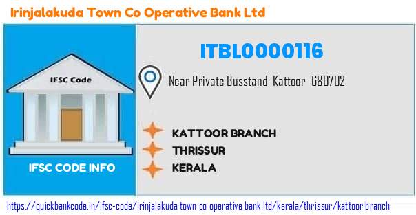 Irinjalakuda Town Co Operative Bank Kattoor Branch ITBL0000116 IFSC Code