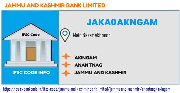 JAKA0AKNGAM Jammu and Kashmir Bank. AKINGAM