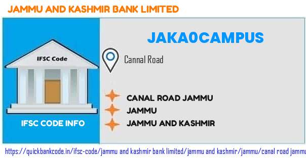 Jammu And Kashmir Bank Canal Road Jammu JAKA0CAMPUS IFSC Code