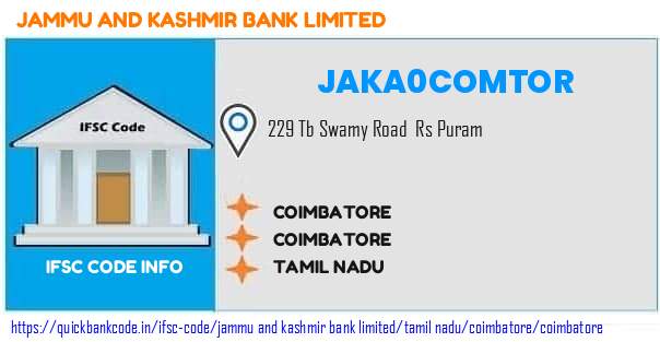 Jammu And Kashmir Bank Coimbatore JAKA0COMTOR IFSC Code