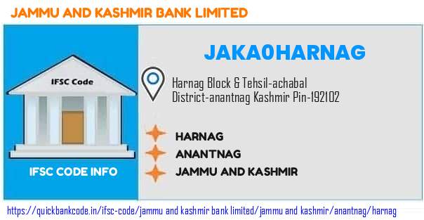 Jammu And Kashmir Bank Harnag JAKA0HARNAG IFSC Code