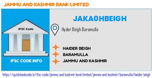 Jammu And Kashmir Bank Haider Beigh JAKA0HBEIGH IFSC Code