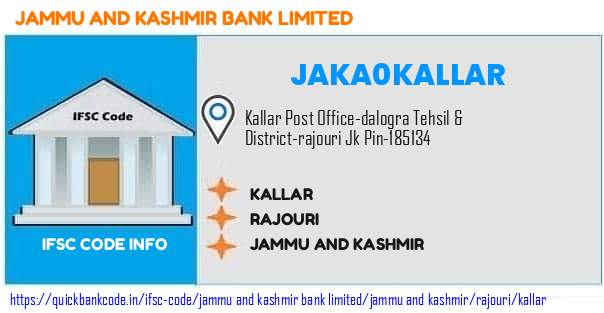 Jammu And Kashmir Bank Kallar JAKA0KALLAR IFSC Code