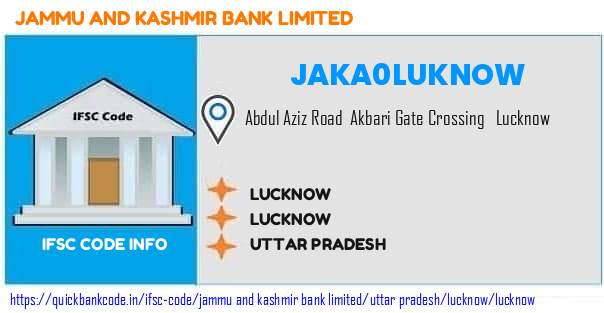 Jammu And Kashmir Bank Lucknow JAKA0LUKNOW IFSC Code