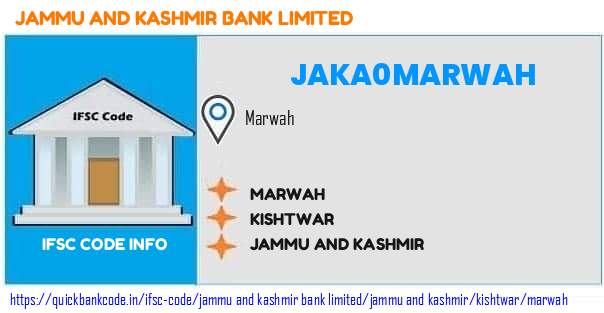 Jammu And Kashmir Bank Marwah JAKA0MARWAH IFSC Code