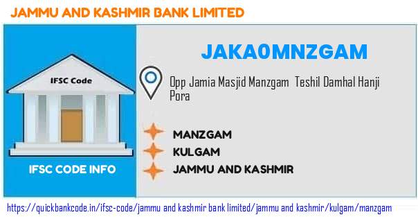 Jammu And Kashmir Bank Manzgam JAKA0MNZGAM IFSC Code