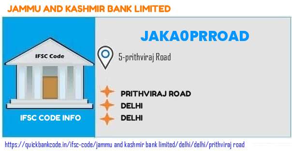 Jammu And Kashmir Bank Prithviraj Road JAKA0PRROAD IFSC Code