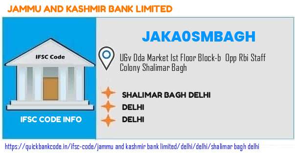 JAKA0SMBAGH Jammu and Kashmir Bank. SHALIMAR BAGH DELHI