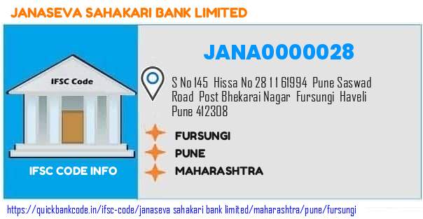 Janaseva Sahakari Bank Fursungi JANA0000028 IFSC Code
