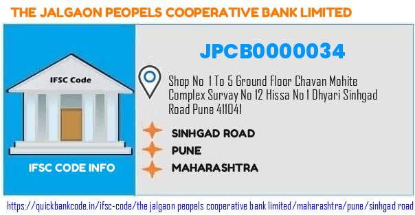 The Jalgaon Peopels Cooperative Bank Sinhgad Road JPCB0000034 IFSC Code