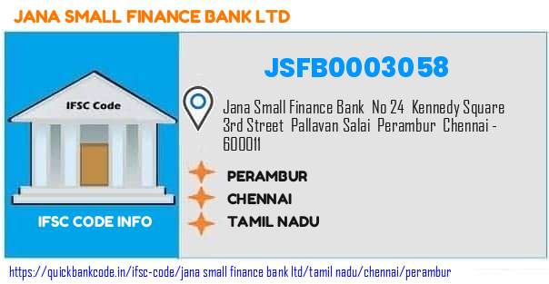 Jana Small Finance Bank Perambur JSFB0003058 IFSC Code