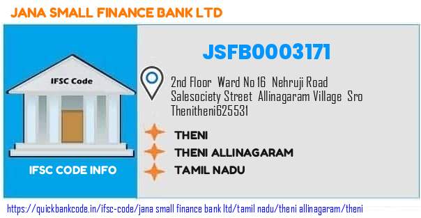 Jana Small Finance Bank Theni JSFB0003171 IFSC Code