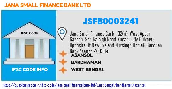 Jana Small Finance Bank Asansol JSFB0003241 IFSC Code