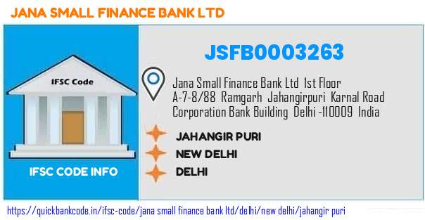 Jana Small Finance Bank Jahangir Puri JSFB0003263 IFSC Code