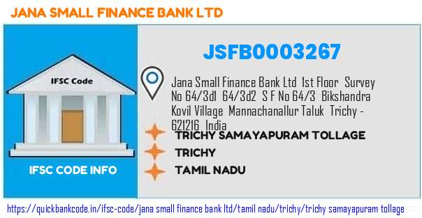 Jana Small Finance Bank Trichy Samayapuram Tollage JSFB0003267 IFSC Code