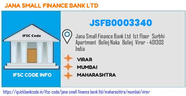 Jana Small Finance Bank Virar JSFB0003340 IFSC Code