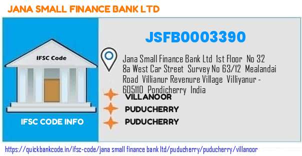 Jana Small Finance Bank Villanoor JSFB0003390 IFSC Code