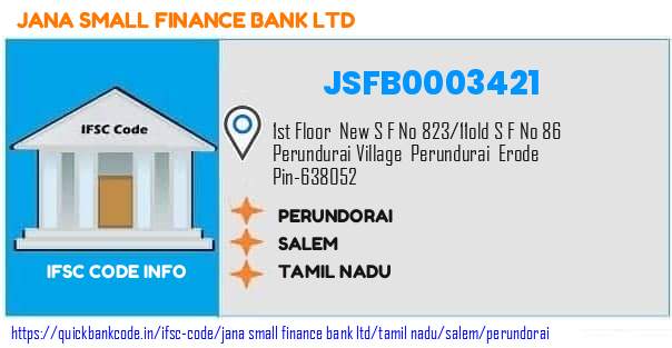 Jana Small Finance Bank Perundorai JSFB0003421 IFSC Code