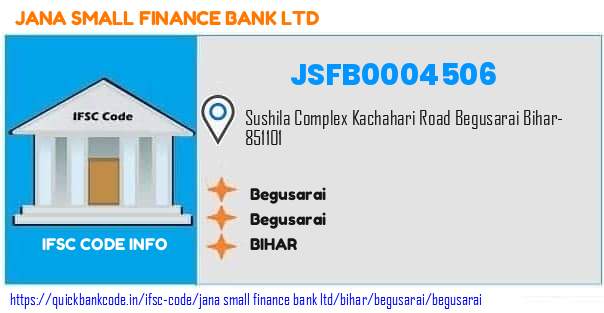 Jana Small Finance Bank Begusarai JSFB0004506 IFSC Code