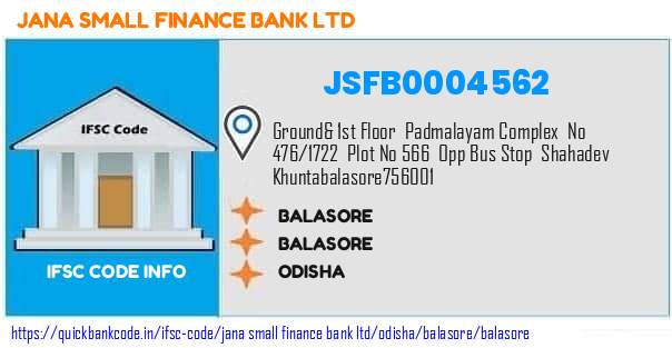 Jana Small Finance Bank Balasore JSFB0004562 IFSC Code