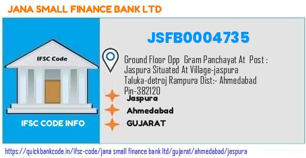 Jana Small Finance Bank Jaspura JSFB0004735 IFSC Code